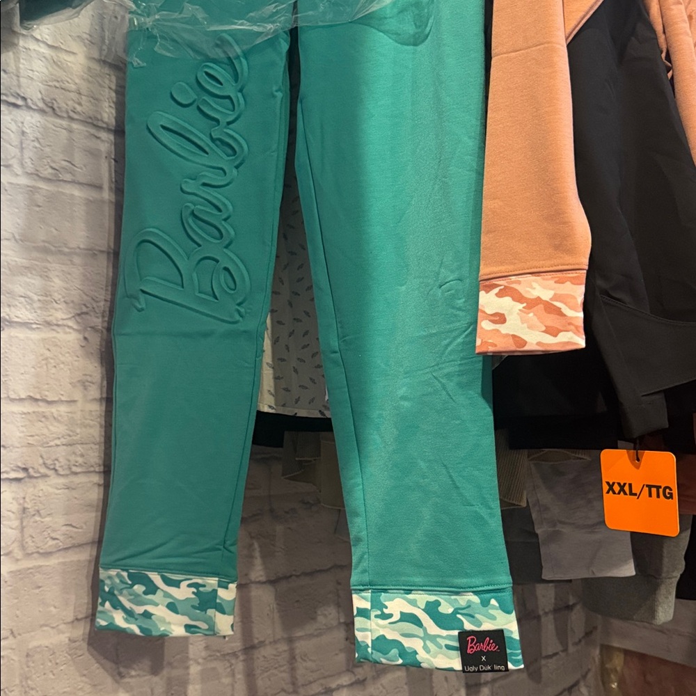 7. Barbie X Ugly Dukling • NWT $200+ teal Jogger/lounge Pants - Picture 3 of 3